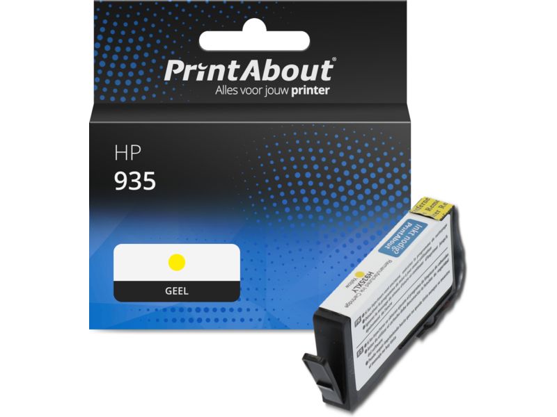 PrintAbout huismerk Inktcartridge 935 (C2P22AE) Geel Geschikt voor HP