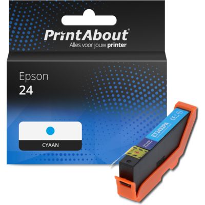 Huismerk Epson 24 (C13T24224012) Inktcartridge Cyaan