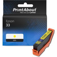 Huismerk Epson 33 (C13T33444012) Inktcartridge Geel