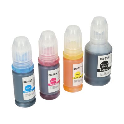 Huismerk Canon GI-51PGBK/C/M/Y Inktcartridge 4-kleuren Multipack