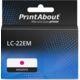 PrintAbout Huismerk vervangt Brother LC-22EM Inktcartridge Magenta