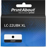 PrintAbout Huismerk vervangt Brother LC-22UBK XL Inktcartridge Zwart Hoge capaciteit