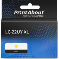 PrintAbout Huismerk vervangt Brother LC-22UY XL Inktcartridge Geel Hoge capaciteit