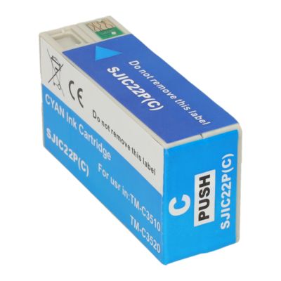 Huismerk Epson SJIC22P(C) Inktcartridge Cyaan