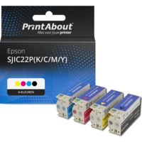 Huismerk Epson SJIC22P(K/C/M/Y) Inktcartridge 4-kleuren Multipack