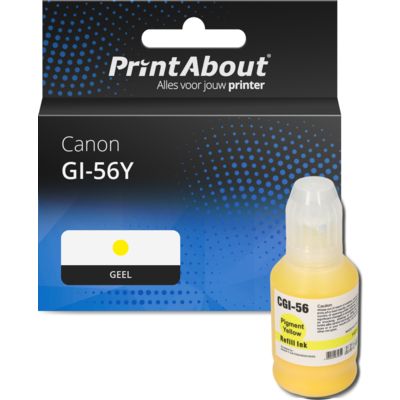 Huismerk Canon GI-56Y Inktcartridge Geel
