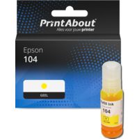 Huismerk Epson 104 (C13T00P440) Inktcartridge Geel