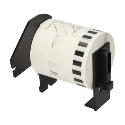 PrintAbout Huismerk vervangt Brother DK-22113 Etiket Zwart op transparant (62 mm)