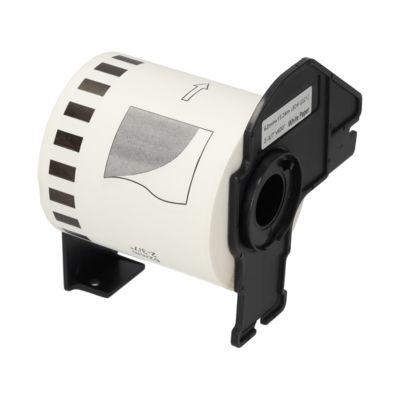 PrintAbout Huismerk vervangt Brother DK-22212 Etiket Zwart op wit (62 mm)