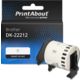 Huismerk Brother DK-22212 Etiket Zwart op wit (62 mm)
