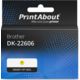 Huismerk Brother DK-22606 Etiket Zwart op geel (62 mm)