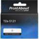PrintAbout Huismerk vervangt Brother TZe-S121 Tape Zwart op transparant (9 mm)