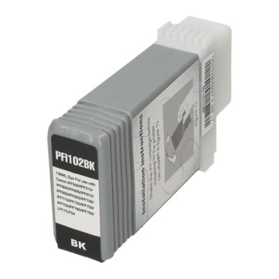 Huismerk Canon PFI-102BK Inktcartridge Zwart