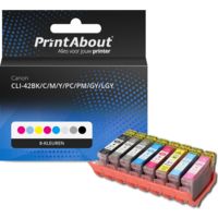Huismerk Canon CLI-42BK/C/M/Y/PC/PM/GY/LGY Inktcartridge 8-kleuren Multipack