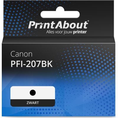 Huismerk Canon PFI-207BK Inktcartridge Zwart
