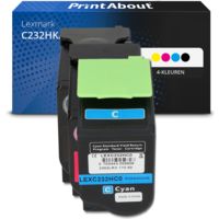 Huismerk Lexmark C232HK/C/M/Y0 Toner 4-kleuren Multipack Hoge capaciteit
