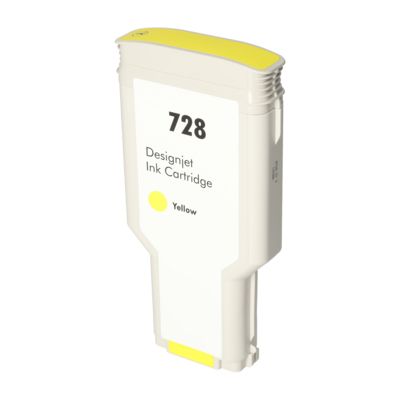 Huismerk HP F9J65A (728) Inktcartridge Geel Extra hoge capaciteit