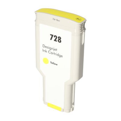 Huismerk HP F9J65A (728) Inktcartridge Geel Extra hoge capaciteit