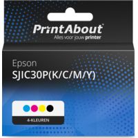 Huismerk Epson SJIC30P(K/C/M/Y) Inktcartridge 4-kleuren Multipack