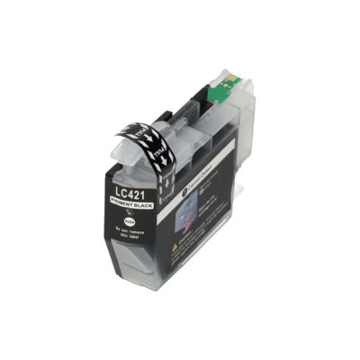 PrintAbout Huismerk vervangt Brother LC-421BK Inktcartridge Zwart