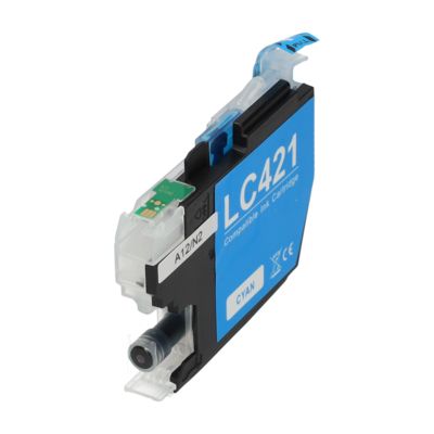 PrintAbout Huismerk vervangt Brother LC-421C Inktcartridge Cyaan