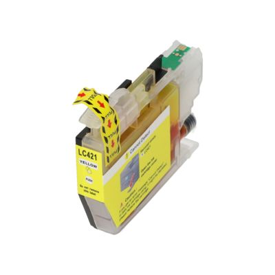 PrintAbout Huismerk vervangt Brother LC-421Y Inktcartridge Geel