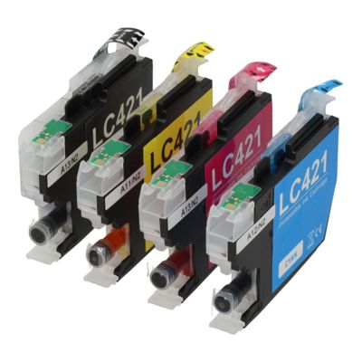 PrintAbout Huismerk vervangt Brother LC-421VAL Inktcartridge 4-kleuren Multipack