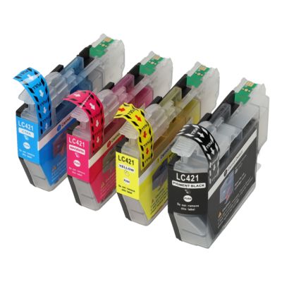 PrintAbout Huismerk vervangt Brother LC-421VAL Inktcartridge 4-kleuren Multipack
