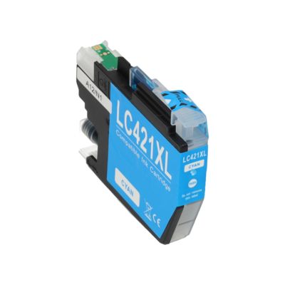 PrintAbout Huismerk vervangt Brother LC-421XLC Inktcartridge Cyaan Hoge capaciteit