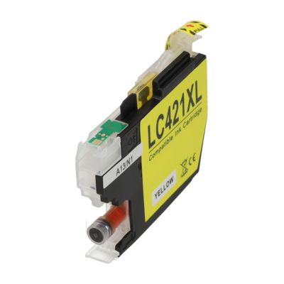 PrintAbout Huismerk vervangt Brother LC-421XLY Inktcartridge Geel Hoge capaciteit
