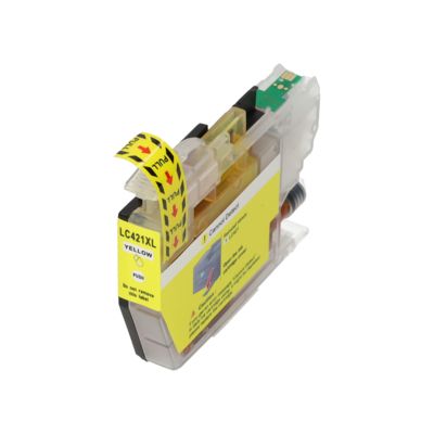 PrintAbout Huismerk vervangt Brother LC-421XLY Inktcartridge Geel Hoge capaciteit