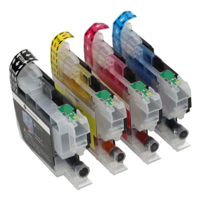 PrintAbout Huismerk vervangt Brother LC-421XLVAL Inktcartridge 4-kleuren Multipack Hoge capaciteit