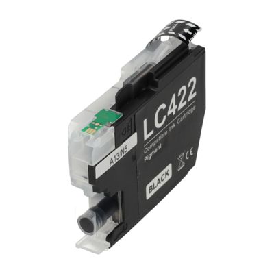 PrintAbout Huismerk vervangt Brother LC-422BK Inktcartridge Zwart