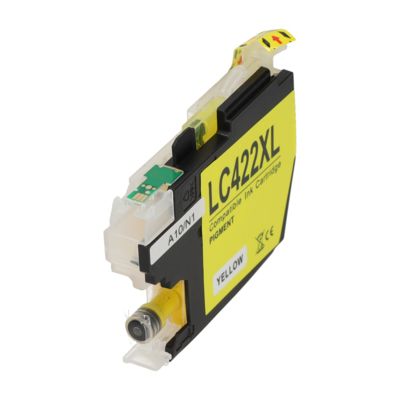 Huismerk Brother LC-422XLY Inktcartridge Geel Hoge capaciteit