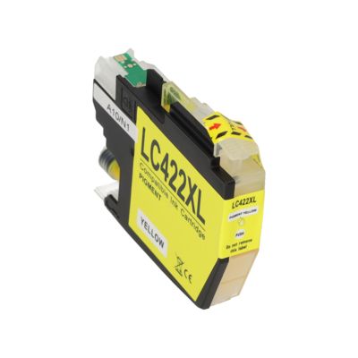 Huismerk Brother LC-422XLY Inktcartridge Geel Hoge capaciteit