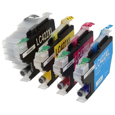 PrintAbout Huismerk vervangt Brother LC-422XLVAL Inktcartridge 4-kleuren Multipack Hoge capaciteit