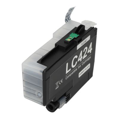 PrintAbout Huismerk vervangt Brother LC-424BK Inktcartridge Zwart