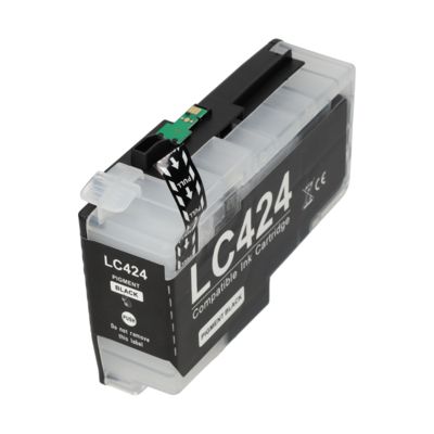 PrintAbout Huismerk vervangt Brother LC-424BK Inktcartridge Zwart