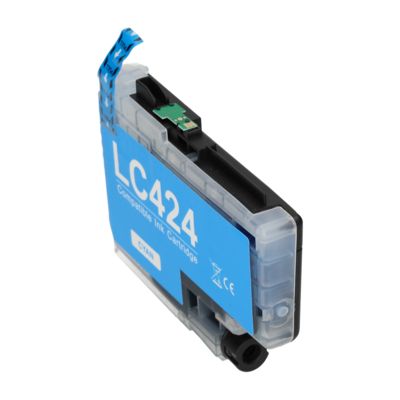 PrintAbout Huismerk vervangt Brother LC-424C Inktcartridge Cyaan