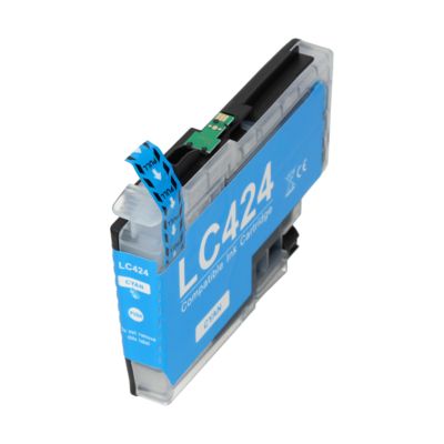 PrintAbout Huismerk vervangt Brother LC-424C Inktcartridge Cyaan