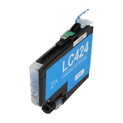 PrintAbout Huismerk vervangt Brother LC-424C Inktcartridge Cyaan
