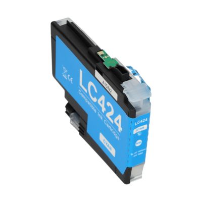 PrintAbout Huismerk vervangt Brother LC-424C Inktcartridge Cyaan