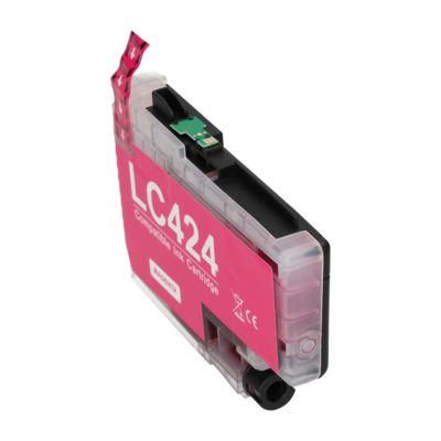 PrintAbout Huismerk vervangt Brother LC-424M Inktcartridge Magenta