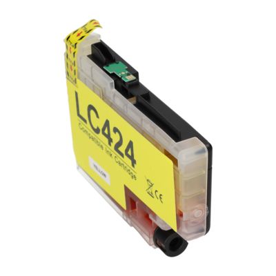 PrintAbout Huismerk vervangt Brother LC-424Y Inktcartridge Geel