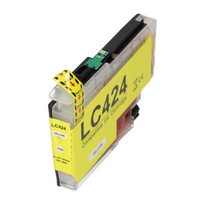 PrintAbout Huismerk vervangt Brother LC-424Y Inktcartridge Geel