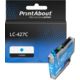 PrintAbout Huismerk vervangt Brother LC-427C Inktcartridge Cyaan