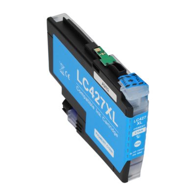 PrintAbout Huismerk vervangt Brother LC-427XLC Inktcartridge Cyaan Hoge capaciteit