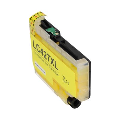 PrintAbout Huismerk vervangt Brother LC-427XLY Inktcartridge Geel Hoge capaciteit