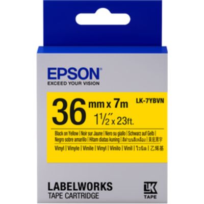 Epson LK-7YBVN Tape Zwart op geel