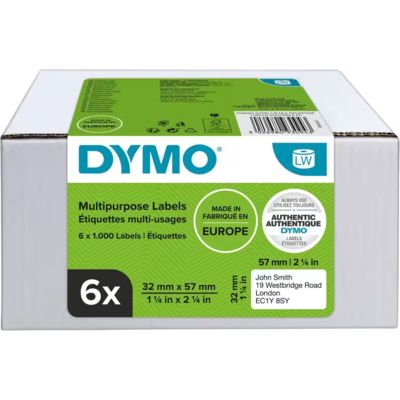 Dymo 2093094 (6 stuks) Etiket Zwart op wit